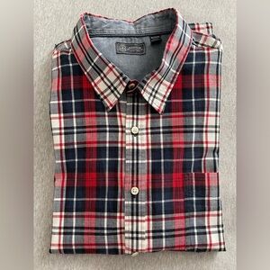 Arrow Men’s 2XL Red, White, Blue short Sleeve Button Up Shirt